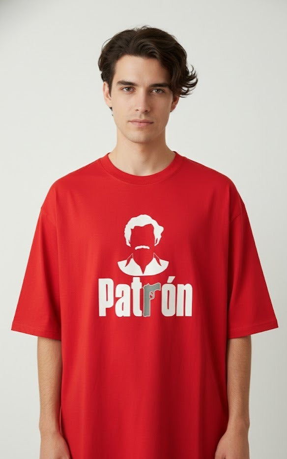 PATRON PRINTED COTTON ROUND NECK OVERSIZE T-SHIRTS