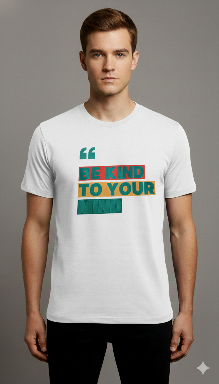 START LIVING BEFORE PRINTED COTTON ROUND NECK T-SHIRT BACK