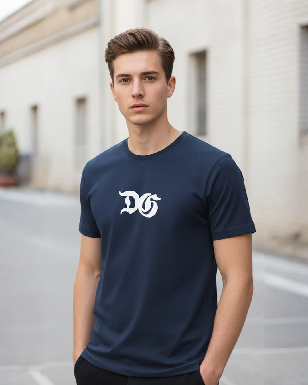 DG PRINTED COTTON ROUND NECK T-SHIRT