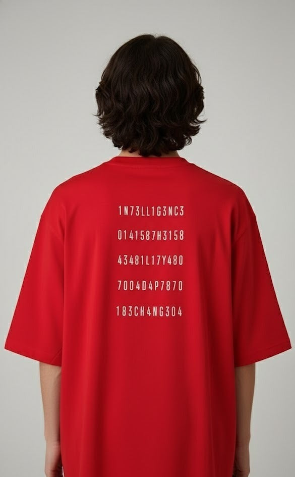 IN73LL1G3NC3 PRINTED COTTON ROUND NECK OVERSIZE T-SHIRTS BACK