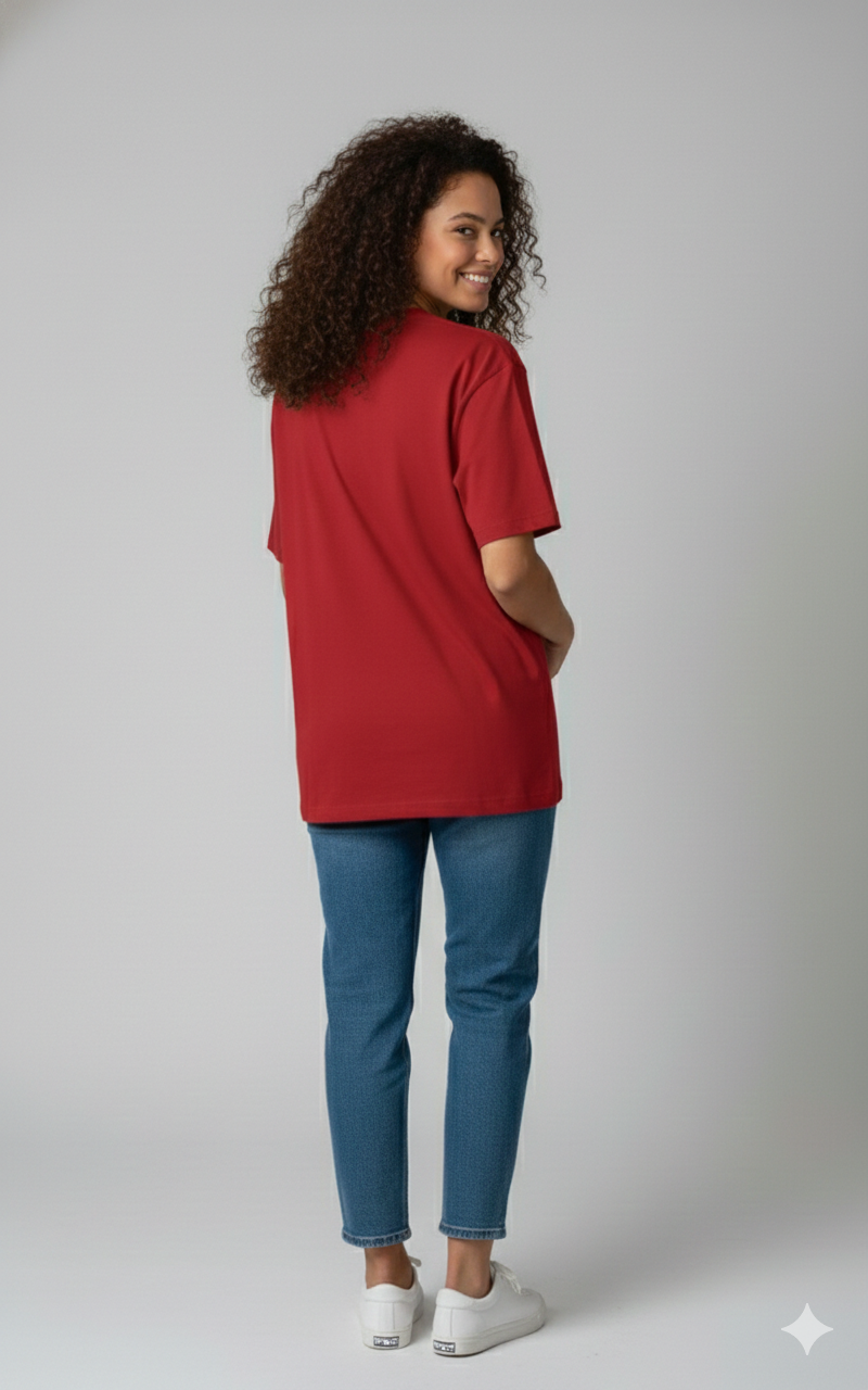 BEAUTIFUL DISASTER PRINTED COTTON ROUND NECK OVERSIZE T-SHIRTS