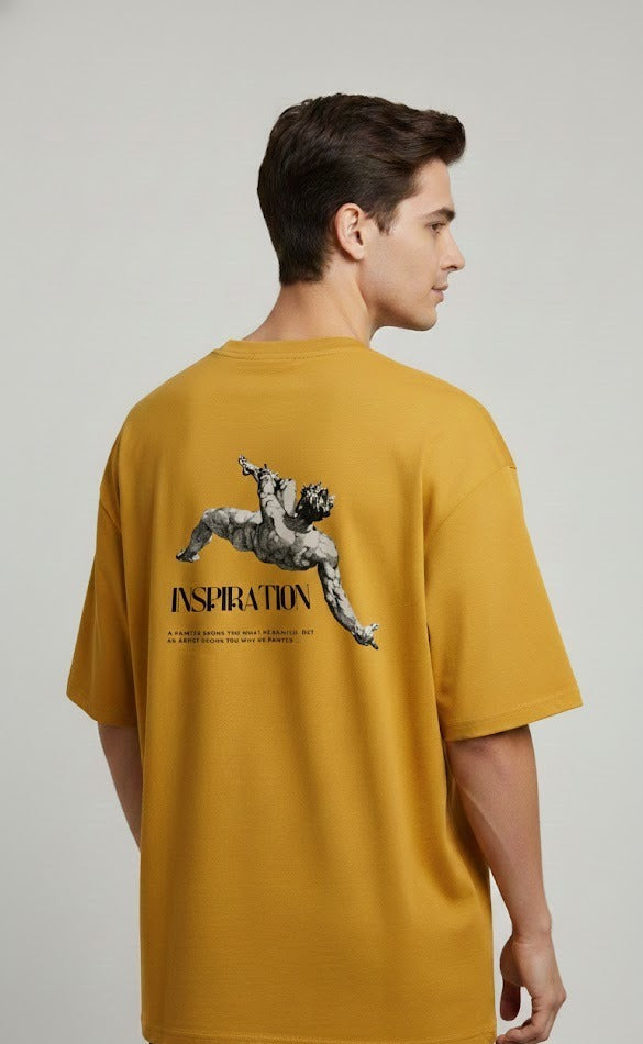 INSPIRATION PRINTED COTTON ROUND NECK OVERSIZE T-SHIRTS BACK