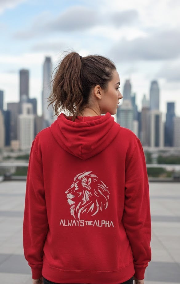 DONT BE AFRAID TO FALL PRINTED COTTON PULLOVER HOODIES