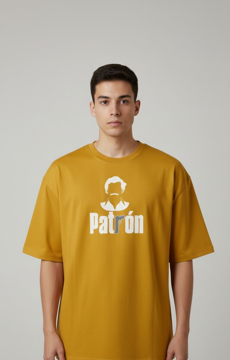 PATRON PRINTED COTTON ROUND NECK OVERSIZE T-SHIRTS
