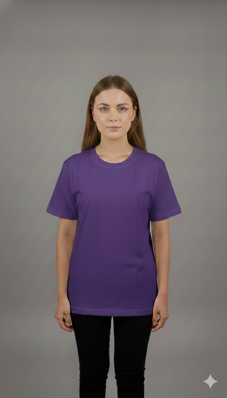 POWER GLOW RISE VIBE PRINTED COTTON ROUND NECK T-SHIRT BACK