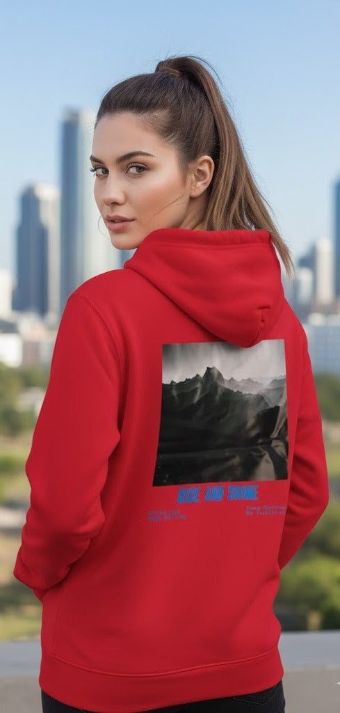 FIND STRENGTH IN ADVERSITY & RISE AND SHINE PRINTED COTTON HOODIES
