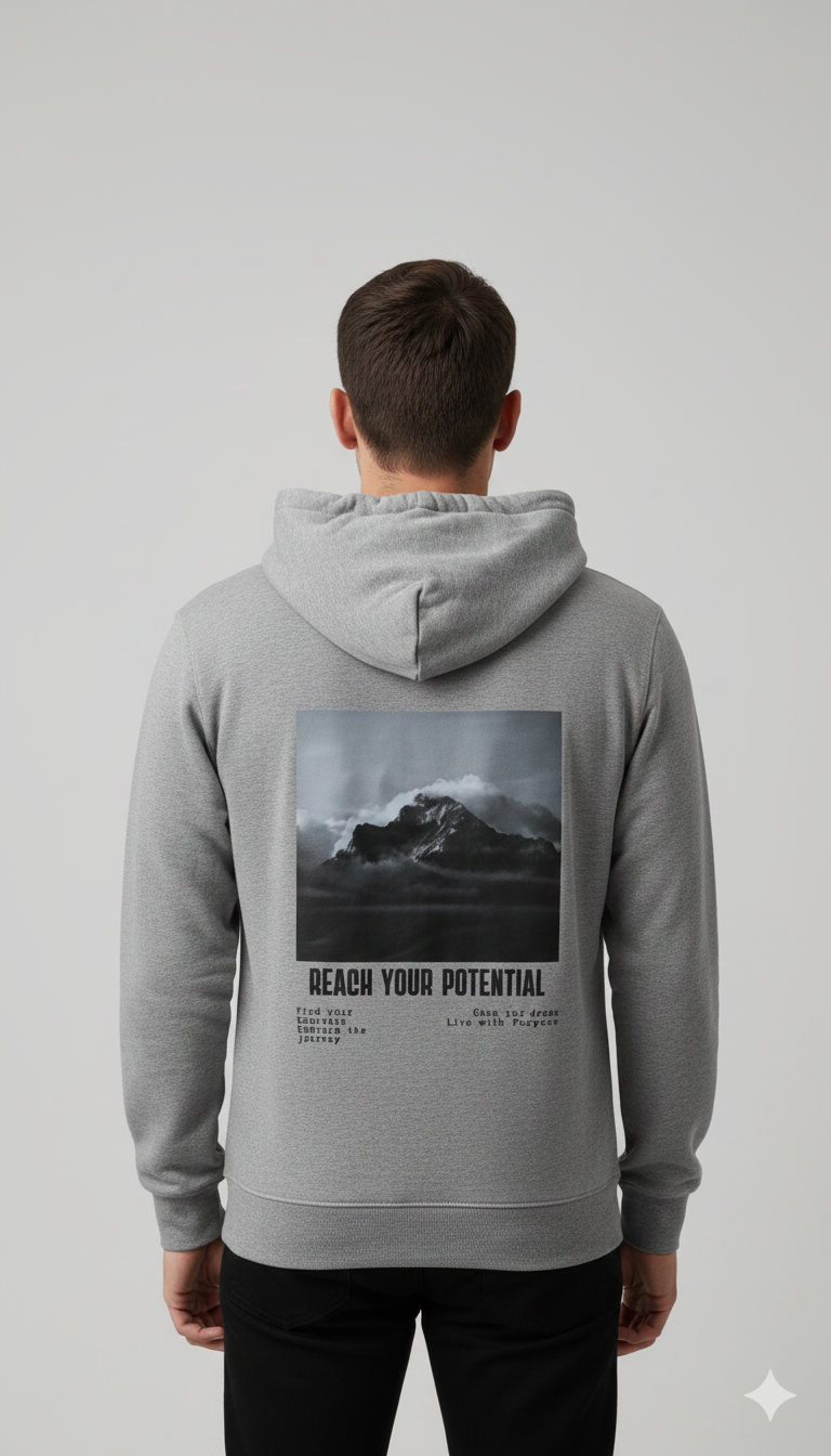 HARD WORKS BEAT TALENTS PRINTED COTTON HOODIES