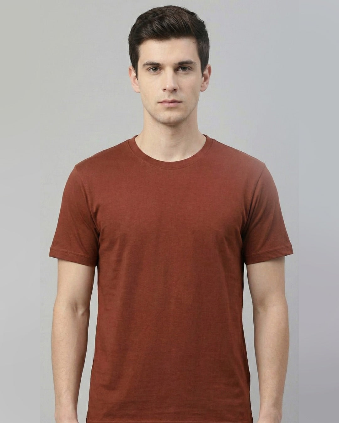 AGAIN PRINTED COTTON ROUND NECK T-SHIRT