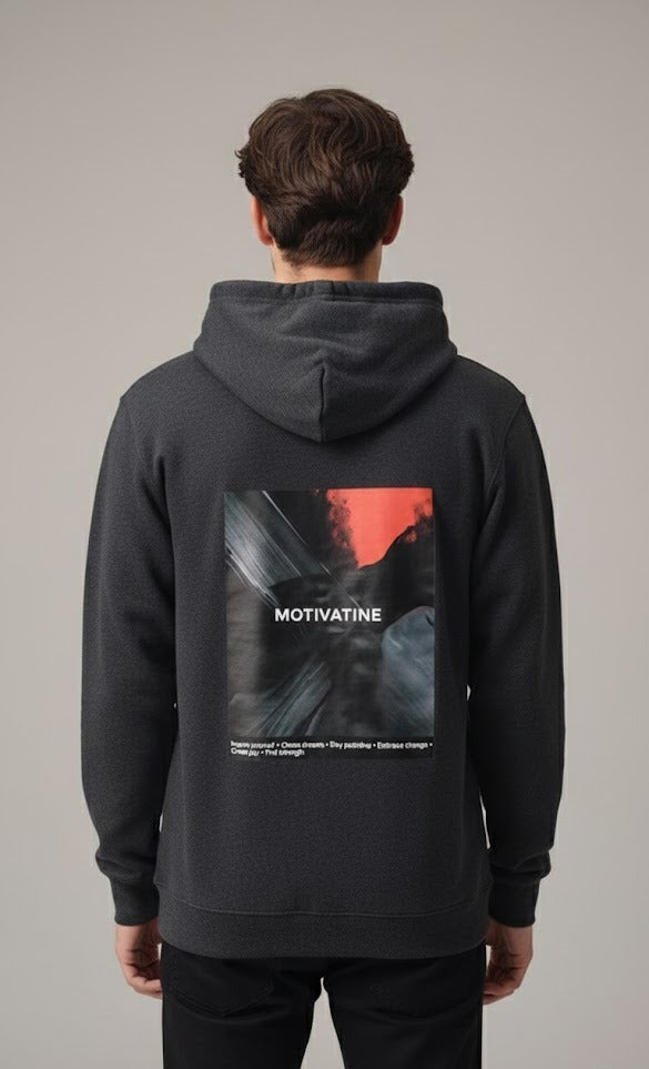 MOTIVATIN PRINTED POLYCOTTON HOODIES