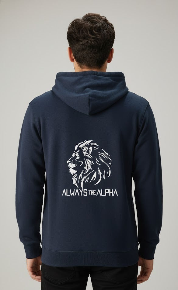 ALWAYS THE ALPHA PRINTED POLYCOTTON HOODIES