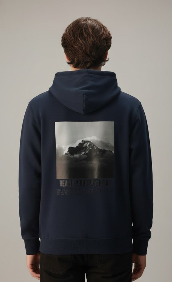 REACH YOUR POTENTIAL PRINTED POLYCOTTON HOODIES