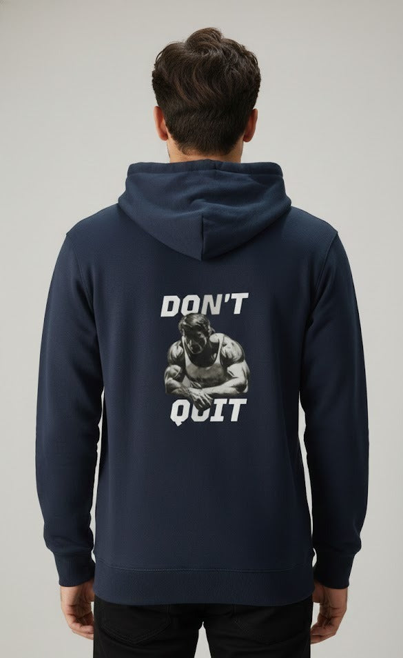 DON'T QUIT PRINTED POLYCOTTON HOODIES