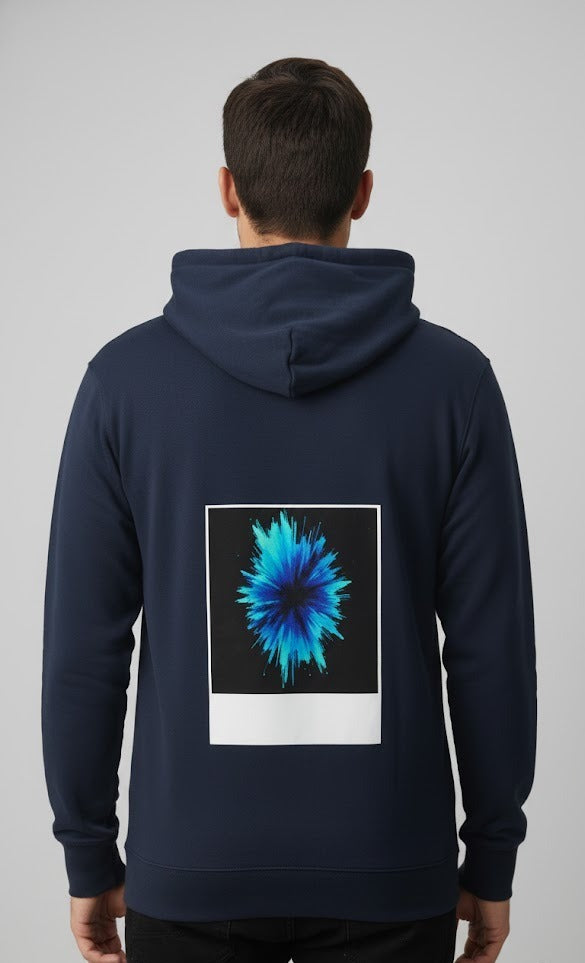 BLUE RAY PRINTED POLYCOTTON HOODIES