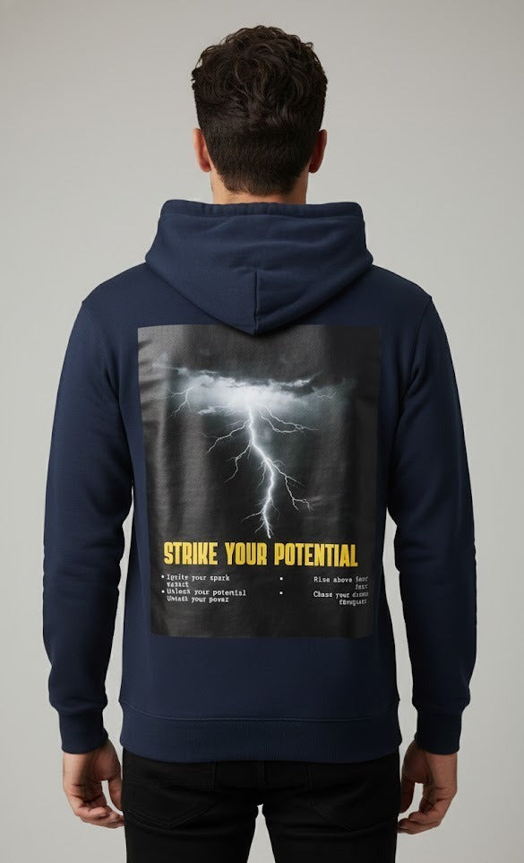 STRIKE YOUR POTENTIAL PRINTED POLYCOTTON HOODIES