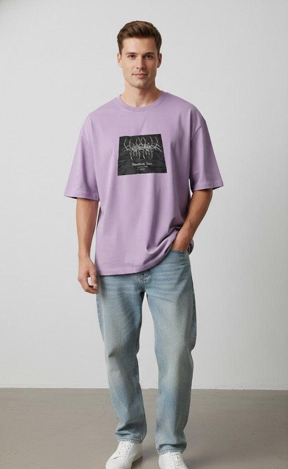 BARDIERE INC PRINTED COTTON ROUND NECK OVERSIZE T-SHIRTS