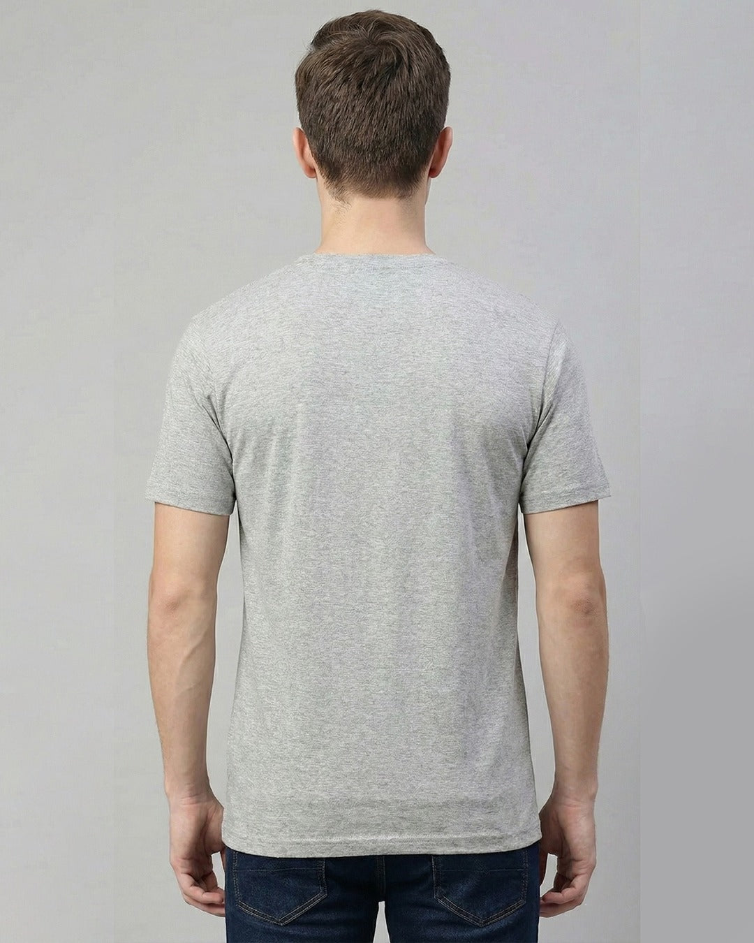 HARD WORK BEATS PRINTED COTTON ROUND NECK T-SHIRT